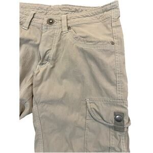 KUHL Shorts Womens Size 4 Beige Outdoor Camping Hiking Cargo Pockets